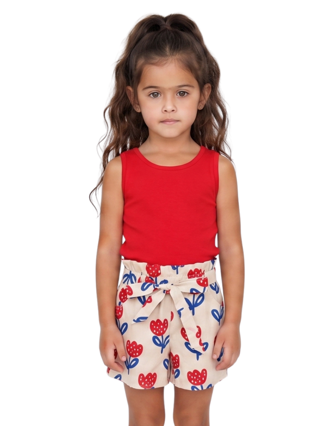 Frida Shorts - Polka Tulip