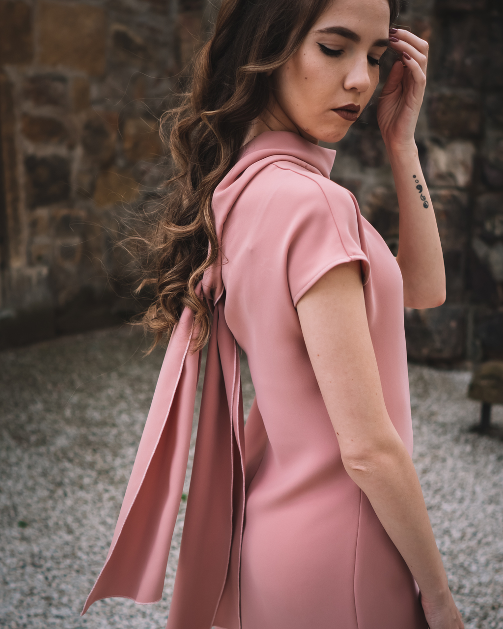 Leila Shawl Dress Rose