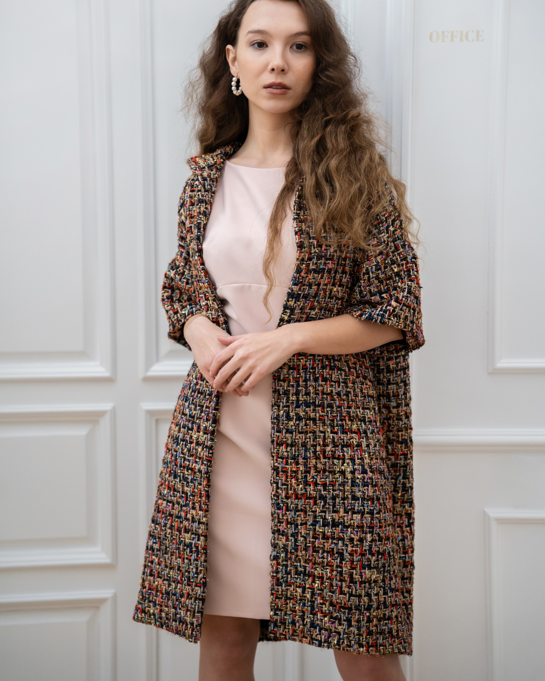 Chenaya Coat - Golden Tweed