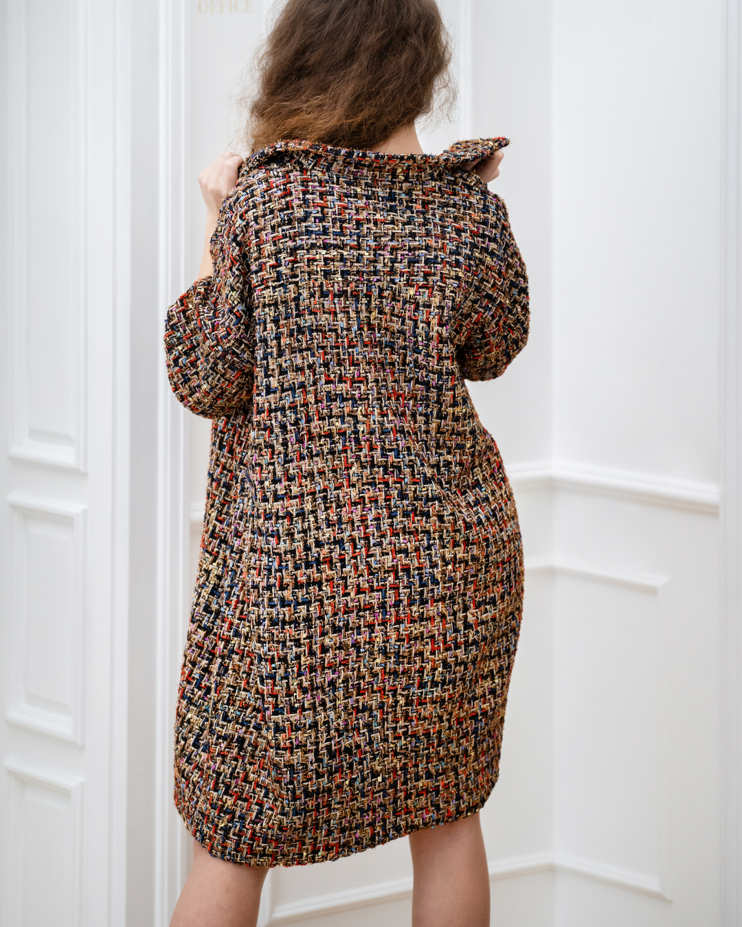 Chenaya Coat - Golden Tweed