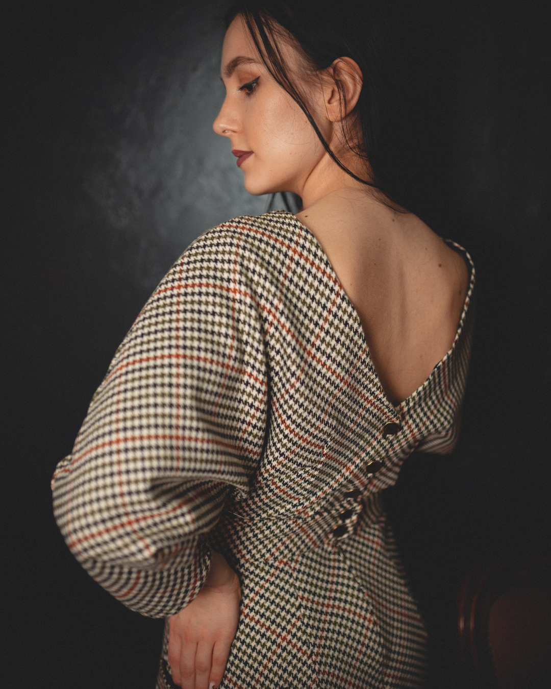 Hana Houndstooth Dress