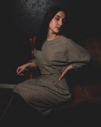 Hana Houndstooth Dress
